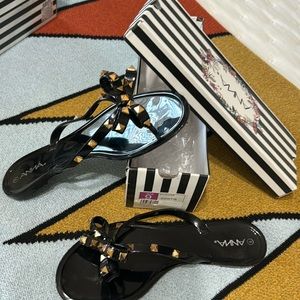 Bow Tie Studded Sandals